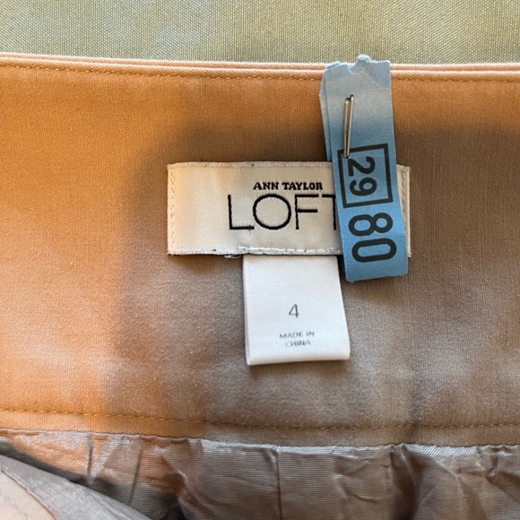 Ann Taylor Loft Short Khaki Skirt Size 4 - Picture 8 of 10